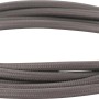 Graues 3-adriges Textilkabel als Meterware für Lampenbau.