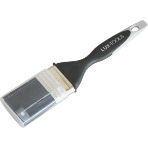 LUX Air Touch Flachpinsel, 50 mm, mit schwarzem Griff und Weißblechzwinge.
