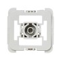 Homematic IP Adapter Gira 55, hellgraues quadratisches Kunststoffteil mit zentraler Öffnung zur Schalterintegration in Hausautomation.