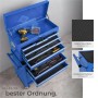 Tectake Werkzeugwagen  8 Kugelgelagerte Schubladen Mit Antirutschmatten Belastbarkeit 150 kg  69 x 33 x 110 cm Blau_5