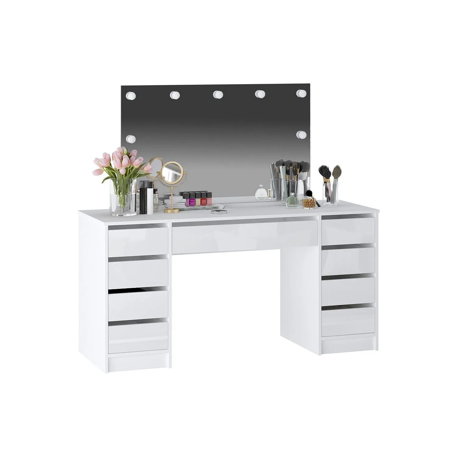 Vente-unique Schminktisch Jenemi Weiß 152.3 cm