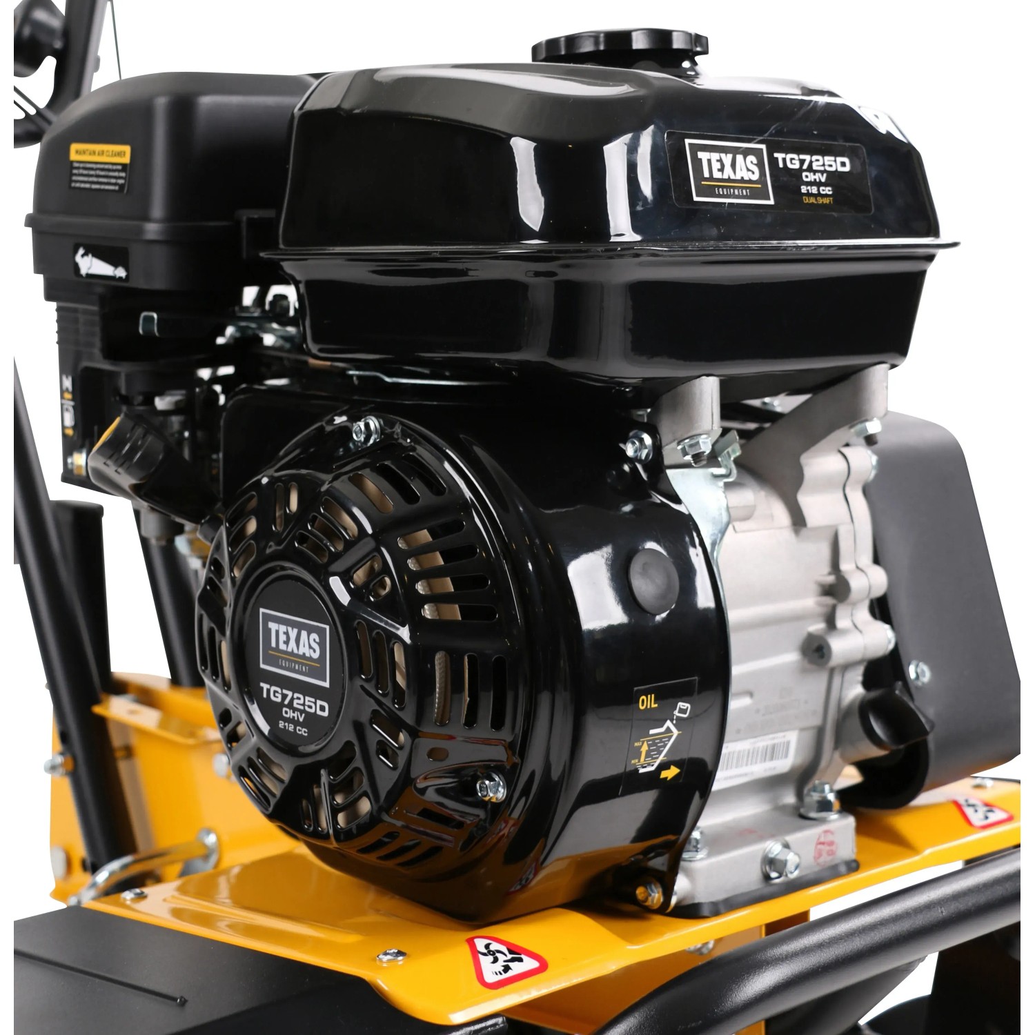 Detailaufnahme des Motors der Texas TX611TG Benzin-Motorhacke.