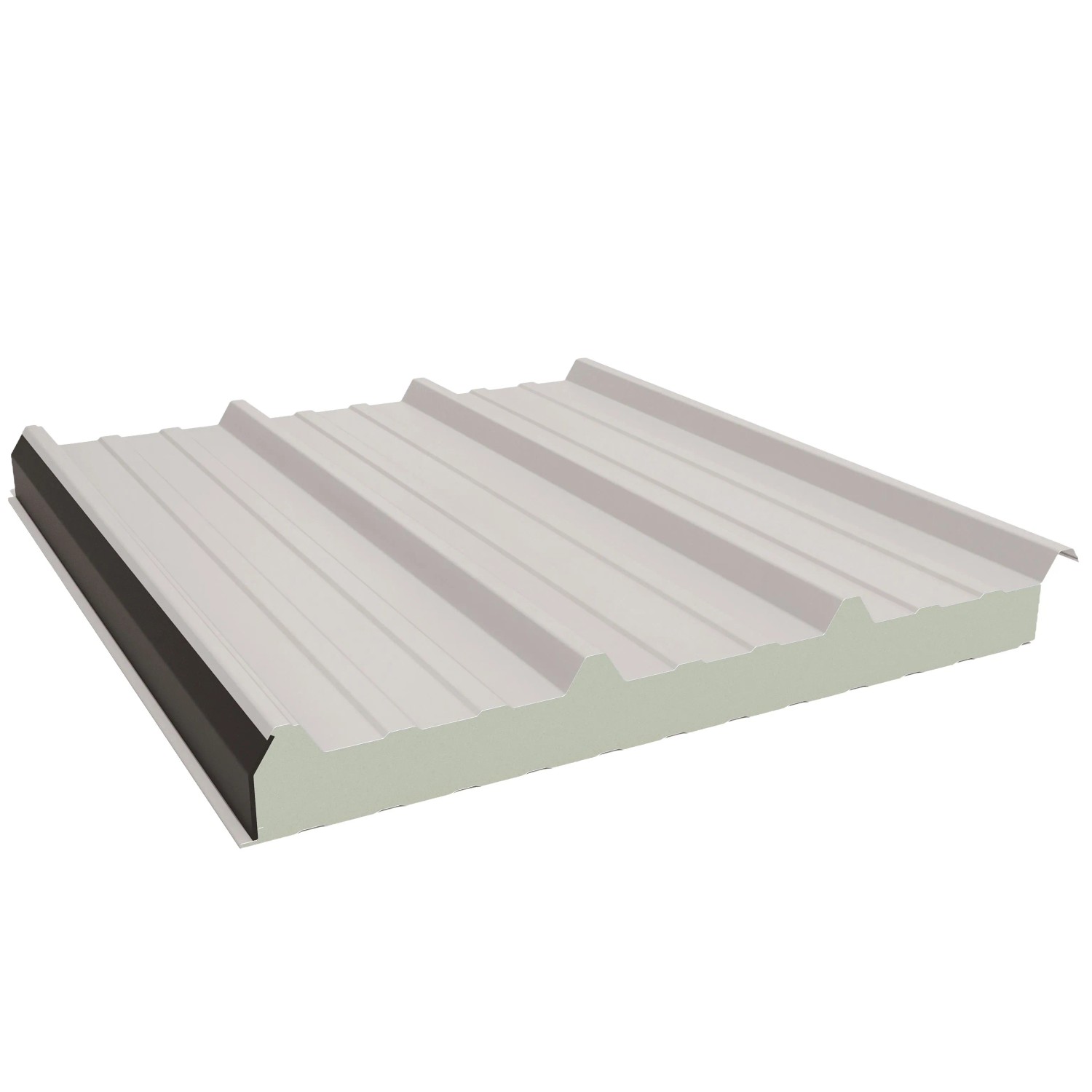 Smart Cover Solution Sandwichplatte Dach 400 cm x 100 cm x 4 cm Grauweiß