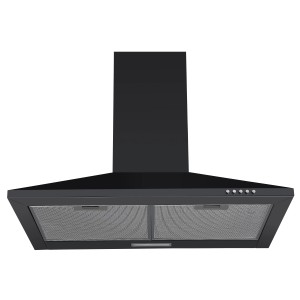 Schwarze PKM Dunstabzugshaube 6091BH, eine stilvolle Wandhaube für die Küche.