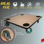 PROREGAL Transportroller Set, 2 Stück, 50x50cm, mit 4 Rollen und Sperrholzplatte, Traglast 150kg.