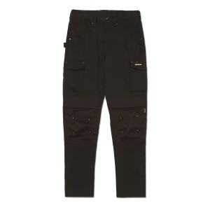 Schwarze Cat Arbeitshose Nexus Stretch Gr. 34/34 mit Cargo- und Kniepolstertaschen.