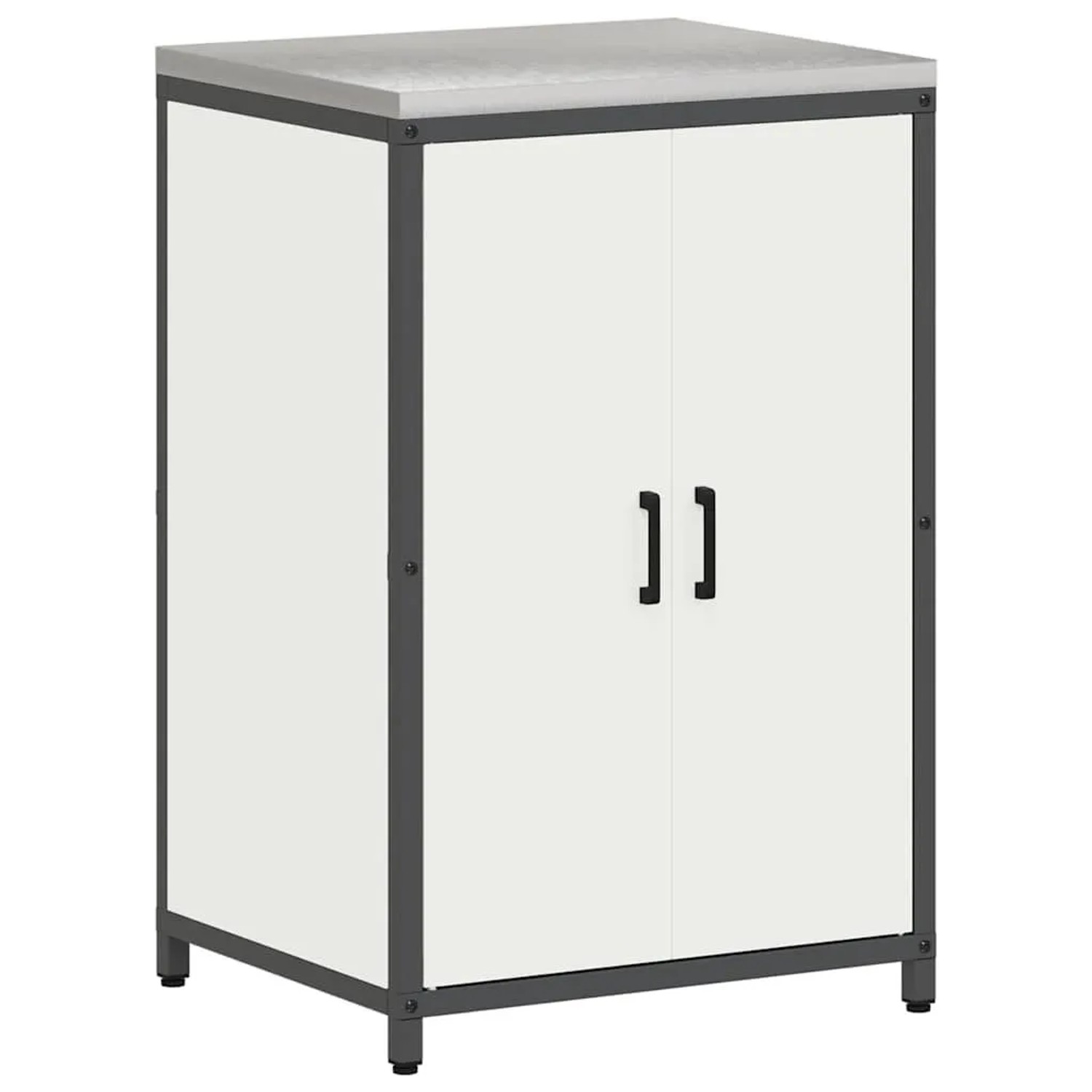 vidaXL Küchenaufbewahrung mit Regal mit Tür Weiß 60 x 50 x 92 cm Stahl 8749 günstig online kaufen