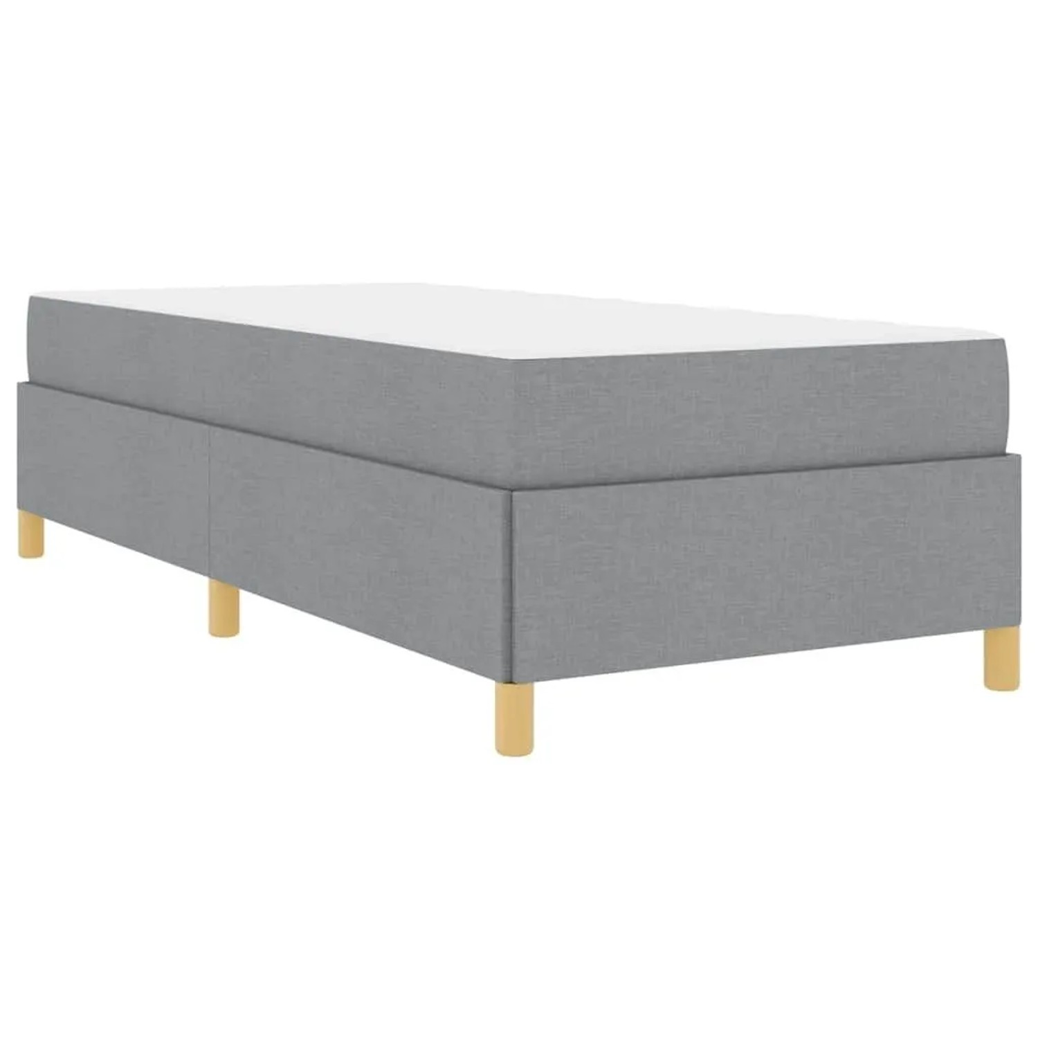 vidaXL Bettrahmen mit Matratze Hellgrau 90 x 190 cm Stoff 3398899