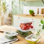 Rotho Cauma Kühlschrank-Organizer Set, 4-teilig, transparent. Küchenordnung mit Frischhaltedosen für Gemüse, Obst.