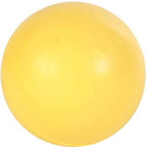 Gelber Jollypaw Ball aus Naturgummi, ø 7 cm, für Hunde.