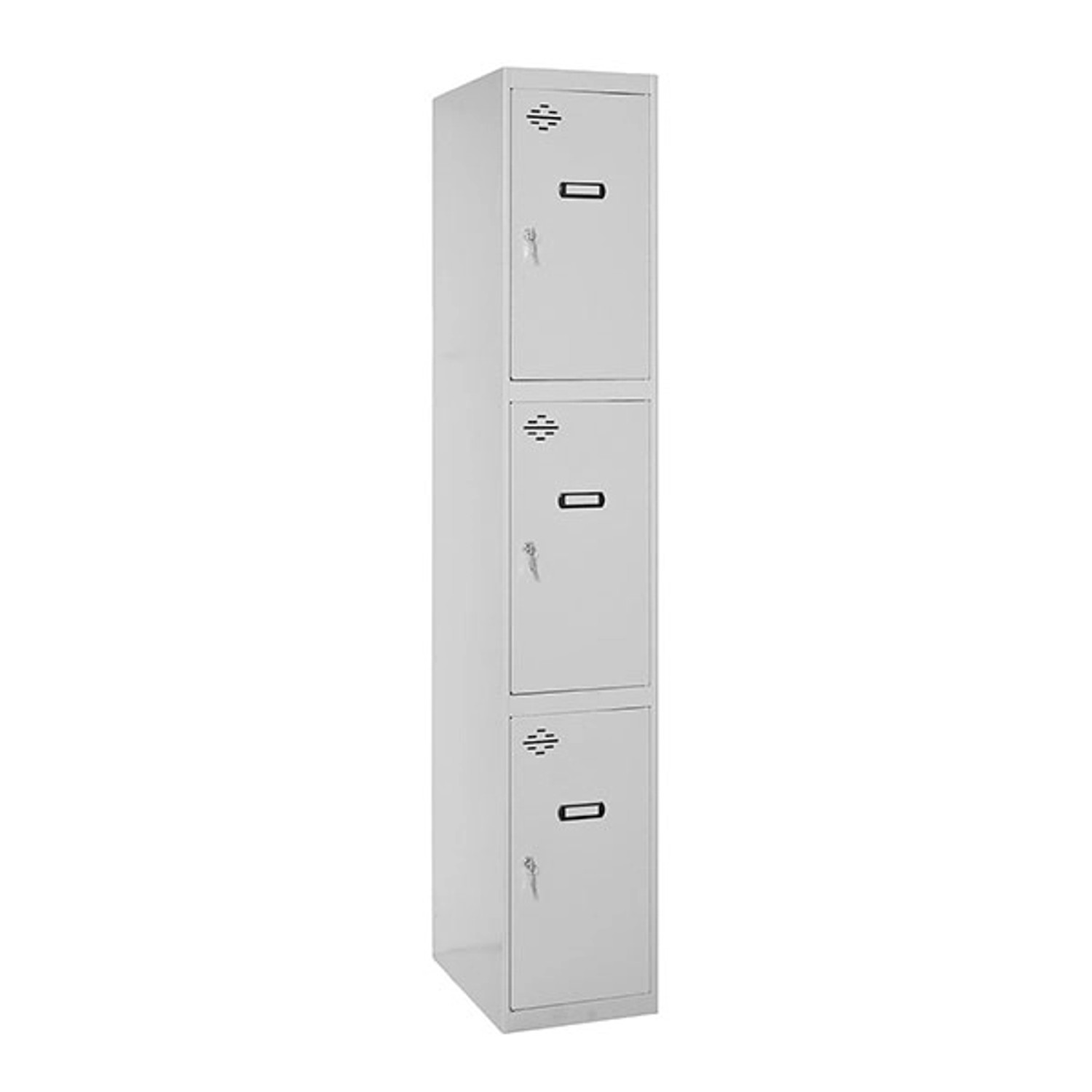 PROREGAL Spind AMEGO HxBxT 180 x 40 x 50 cm 3 Abteile Grundmodul Grau-Grau günstig online kaufen