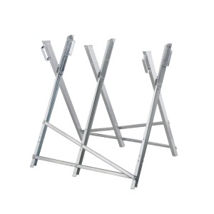 Relaxdays Sägebock Verzinkter Stahl Silber Klappbar 80 cm x 80 cm x 82 cm 6,5 kg