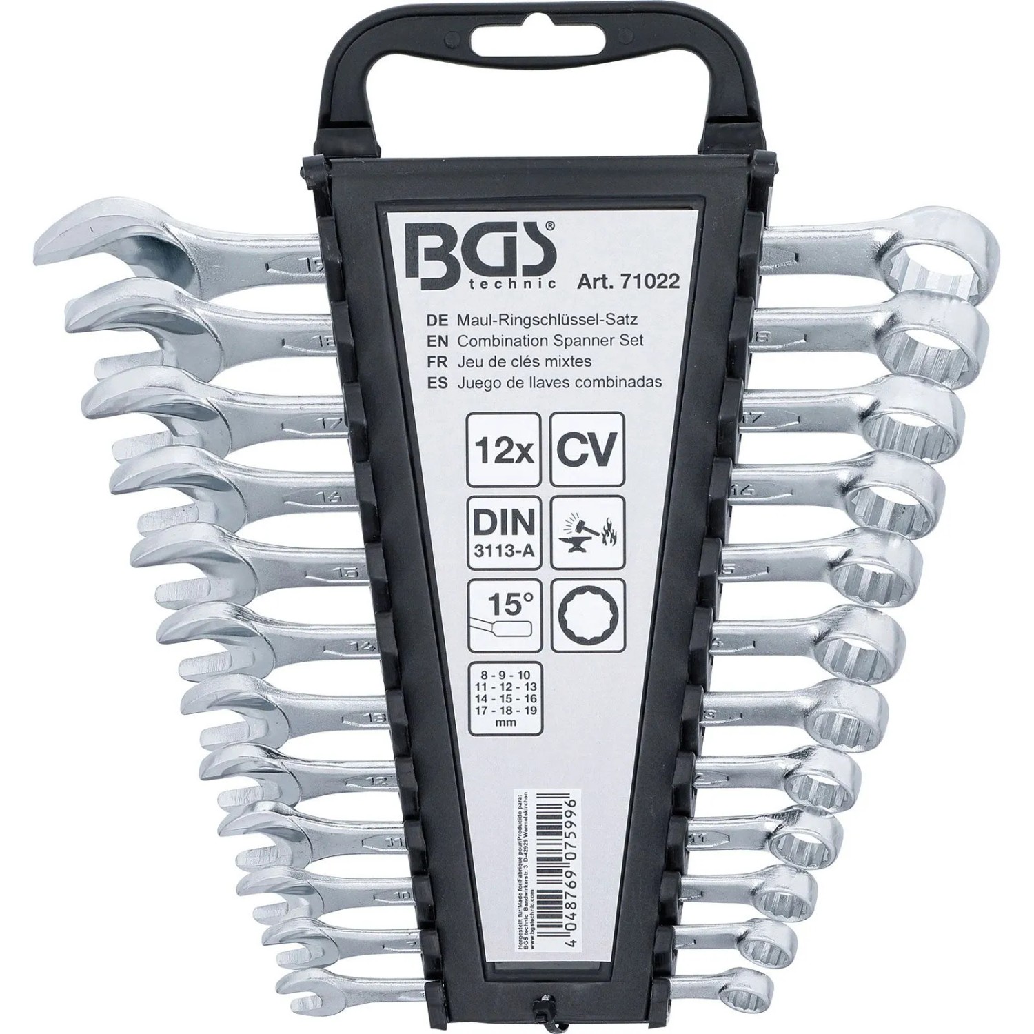 BGS Maul Ringschlüssel Satz SW 8 19 Mm 12Tlg  71022