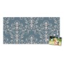 Banjado Magnettafel 78x37cm, Motiv Royal Creme Blau, inkl. Magnete und Foto.
