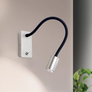 Orion Leuchten LED Wandleuchte Mit Schalter Biegsam Satin