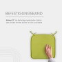 Bestlivings Stuhlkissen Canvas Grün, 38x38 cm, 4er-Pack. Sitzkissen mit Haltebändern.
