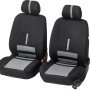 Cartrend Frontsitzbezüge, 6-teiliges Set in Schwarz/Grau für Auto-Innenausstattung.