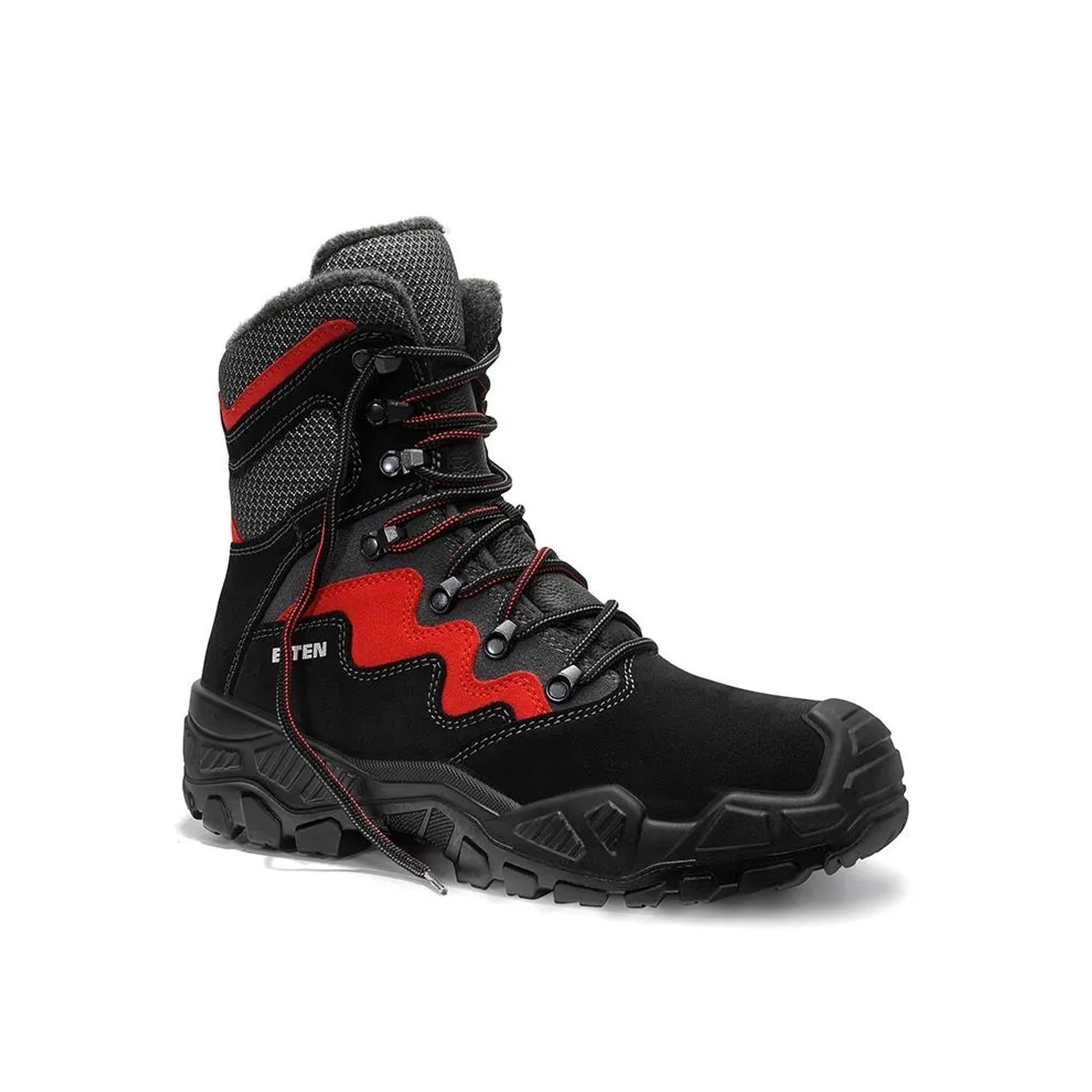 ELTEN Sicherheitsschnürstiefel Form C MICK BLACK RED High ESD S3S Größe 45