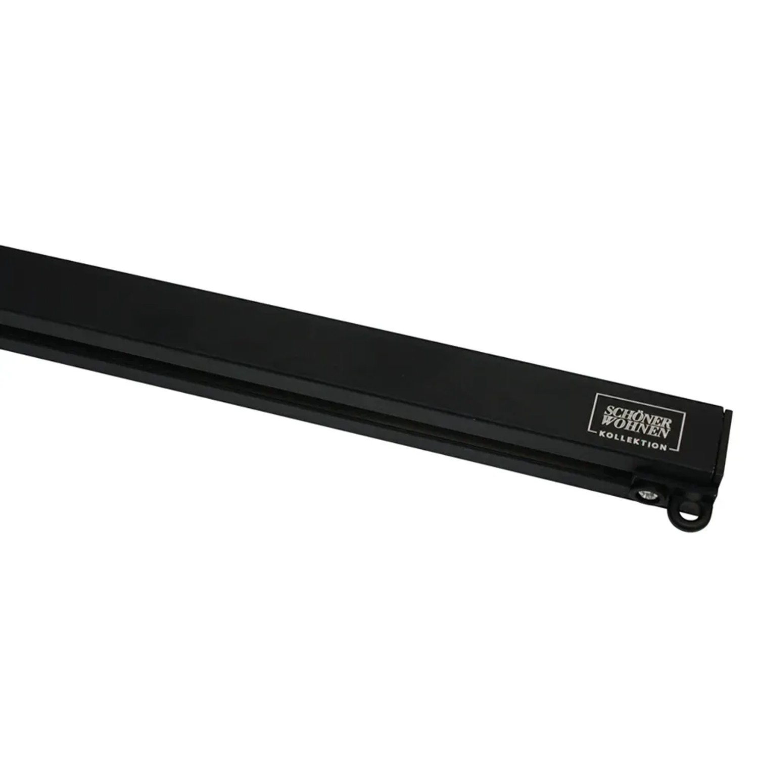 Schwarzes Schöner Wohnen Aluminium Vorhangschienen-Set Emilia, 1-läufig, 230 cm.