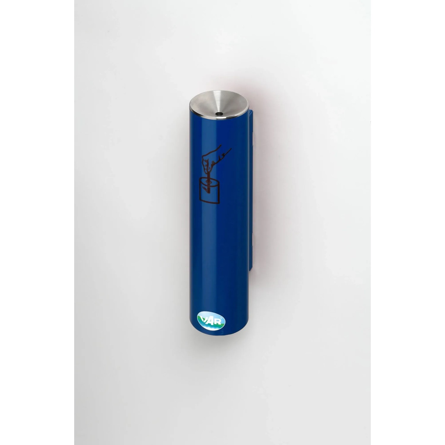 PROREGAL Robuster Sicherheitsascher Verschließbar Keine Lange Rauchbelästigung 0,6 Liter HxBxT 30 x 10 x 10 cm Verzinkter Stahl Blau