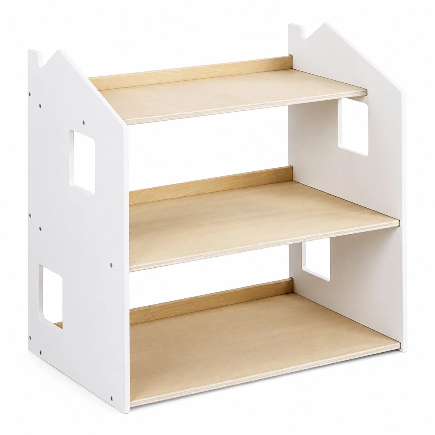 Relaxdays Kinderregal MDF Sperrholz Verschiedene Farben Hausförmig Montessori-Inspiriert 59 cm x 61 cm x 39 cm 6 kg