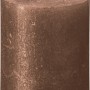 Kupferfarbene Bolsius Rustik-Kerze Shimmer, 80/68 mm, Stumpenkerze mit Metallic-Effekt.