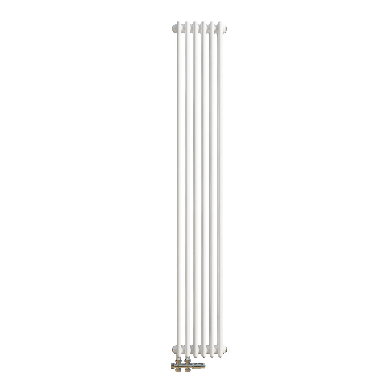 Duschparadies 2 Säulen Traditioneller Heizkörper in Gusseisen-Optik 1800x290mm 858W für Warmwasserbetrieb Weiß
