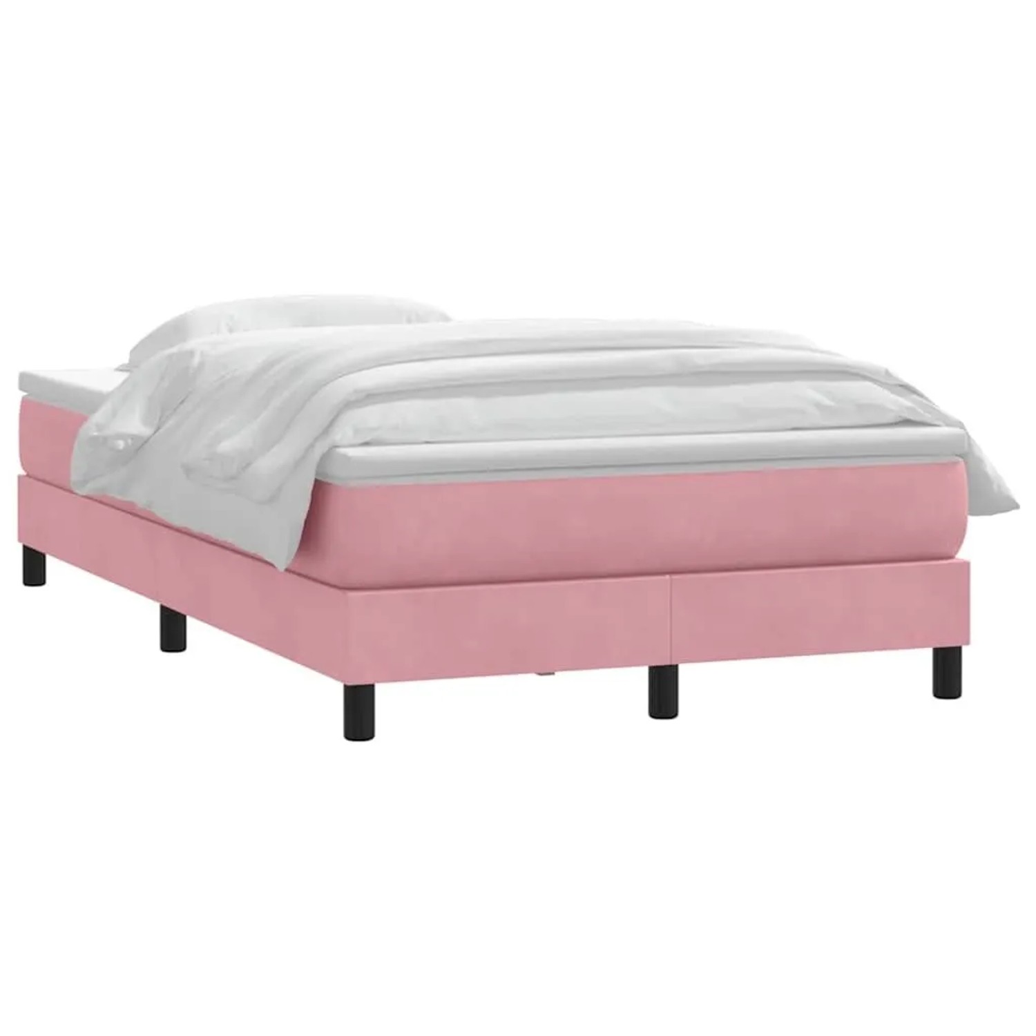 vidaXL Boxspringbett mit Matratze Rosa 120x220 cm Samt 3315968 günstig online kaufen