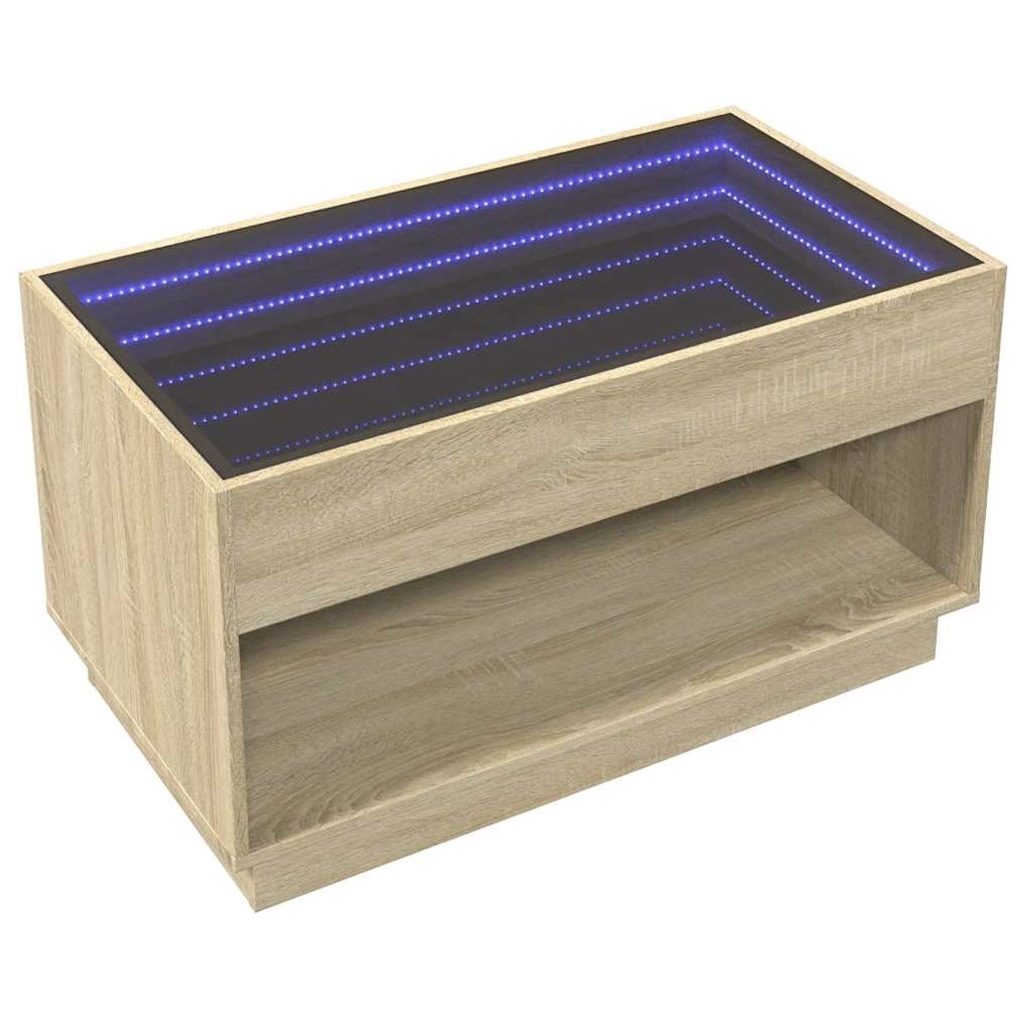vidaXL Couchtisch mit Infinity-LED Sonoma-Eiche 90x50x50 cm 847667 günstig online kaufen