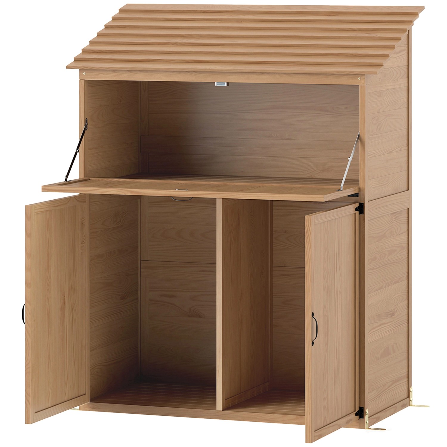 Outsunny Gartenschrank Tannenholz Braun 110L x 54B x 136H cm günstig online kaufen