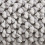 Detailaufnahme: Ayyildiz Kurzflorteppich Loom 4300, silber, melierte Schlingenstruktur.