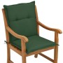 Dunkelgrüne Beautissu Loft NL Niederlehner Gartenstuhl-Auflage 100x50x6cm mit Befestigungsschnüren.
