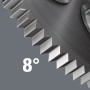Detailaufnahme der Ratschenfunktion (8°) des Wera Bit-Schraubendrehers Kraftform Kompakt 60 RA.