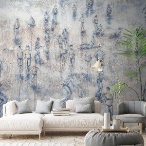 Bricoflor Vlies Fototapete Maritime mit Strand-Motiv in Blau und Beige für Wohnräume.