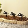 Lindby Thorgal 3er Set: Schwarze Außenleuchten/Gartenleuchten mit Erdspieß für stimmungsvolle Beleuchtung.