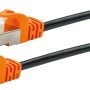 Schwaiger CAT7 Netzwerkkabel, 10m, orange/schwarz, mit Metallstecker für Computer & Multimedia.
