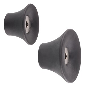 Wagner Wandhaken-Set Tulip, 4 schwarze Haken aus Elastomer und Stahl, zum Schrauben.