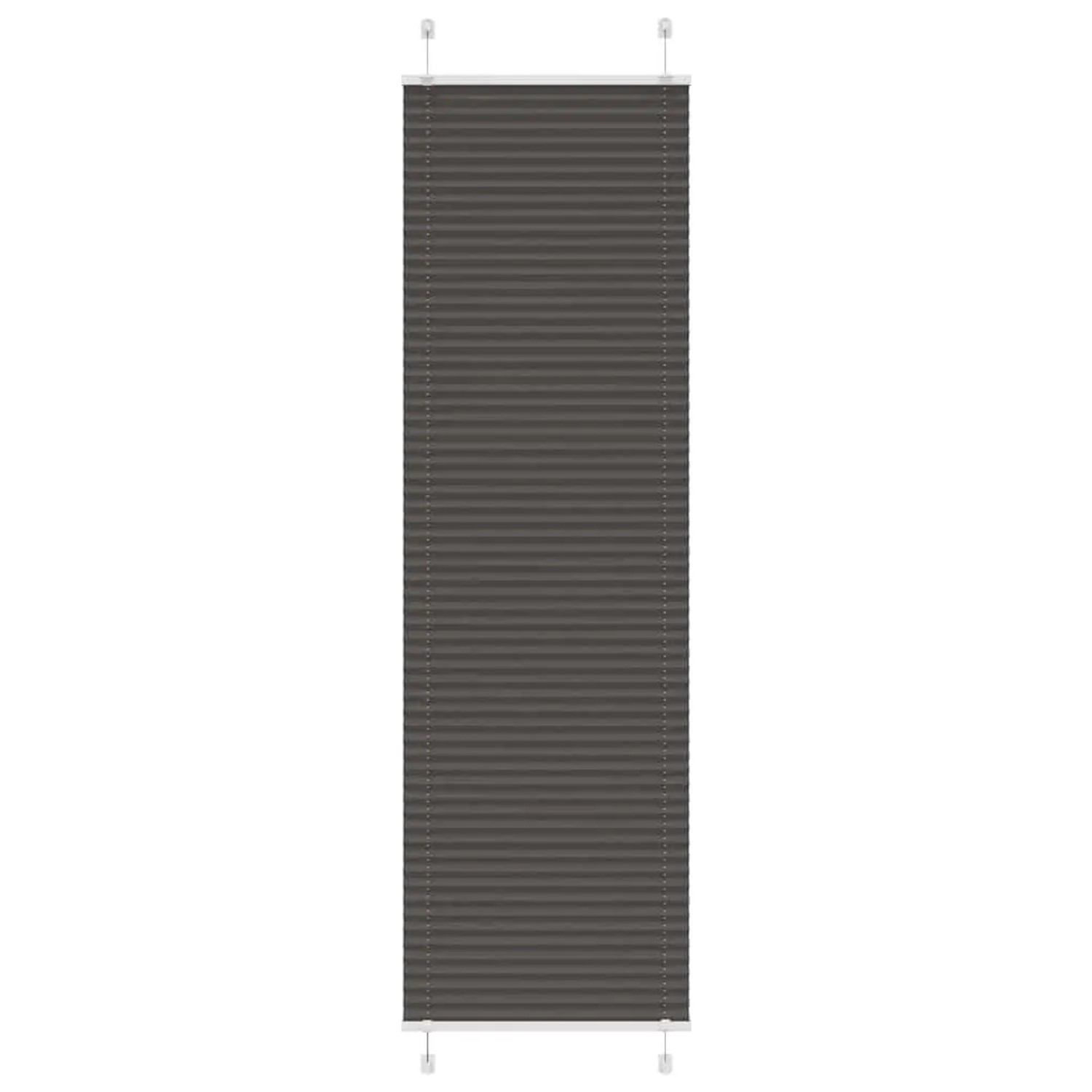 vidaXL Plissee Schwarz 65x200 cm Stoffbreite 64,4 cm Polyester 4015153 günstig online kaufen
