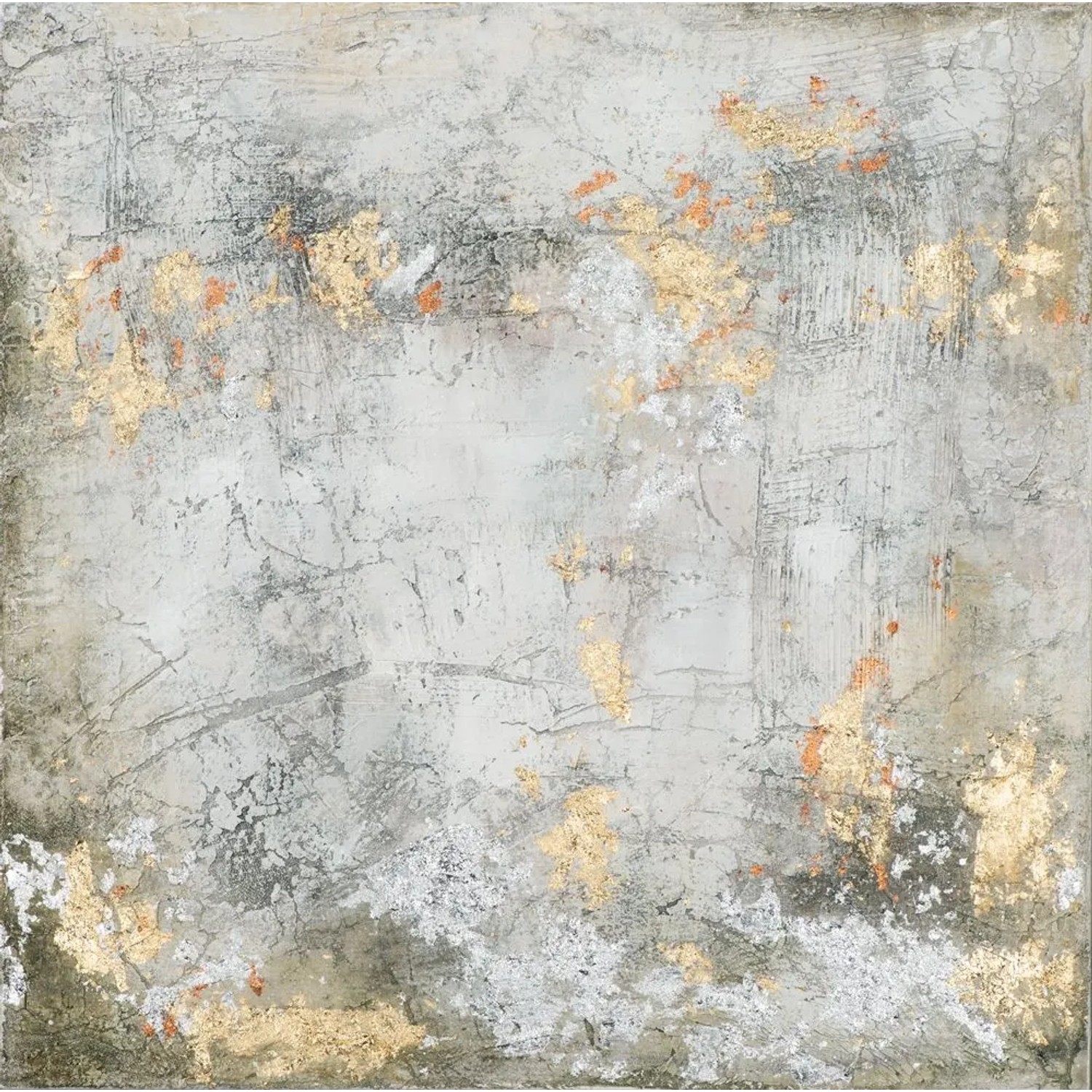 Art Universe Leinwandbild Goldstaub Terracotta 60 x 60 cm