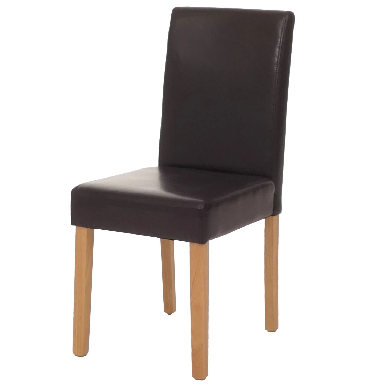 CHEFGASTRO Esszimmerstuhl Klassisch & Zeitlos 90x43x56cm Sitzhöhe 45cm Leder Helle Beine Braun