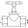 Kirchhoff Durchgangsventil ohne Entleerung, 30,3 mm (1IG) als schematische Darstellung.