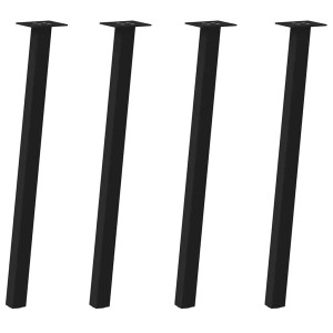 4er-Set schwarze vidaXL Konsolentischbeine, 72 cm hoch, aus Stahl für Möbel.