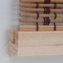 Detailansicht des OBI Bambus-Raffrollos Mataro in Eiche, zeigt Material und Verarbeitung.