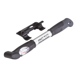 Prophete Mini-Luftpumpe Two-Way mit Manometer und Halterung für Fahrräder.