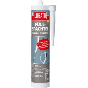 Kartusche Füllspachtel von Lugato, flexibel und rissfrei für Malerarbeiten & Reparaturen.