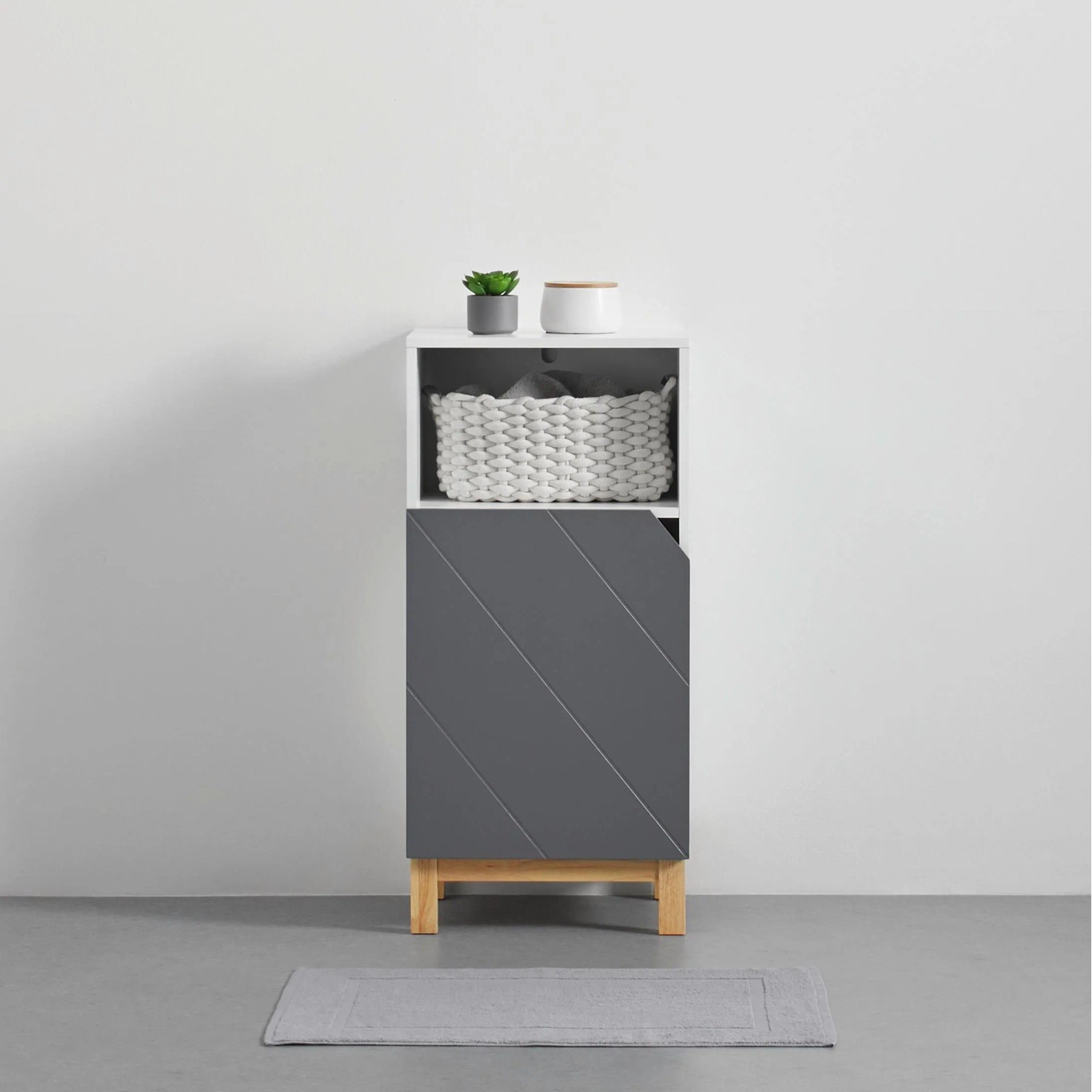 Bessagi Home Unterschrank Rocco Grau ca. 42,6x90x35 cm_4
