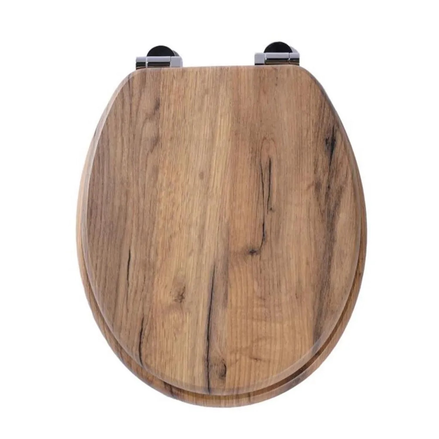 Sinobath WC-Sitz Oval mit Absenkautomatik Holzoptik
