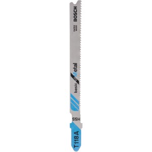 Bosch Stichsägeblatt Pro T 118 A Basic for Metal, geeignet für dünne Bleche.
