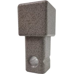 Ecke Quadrat-Abschlussprofil aus Alu, Zement-Optik, 2er-Set für Fliesenschienen.