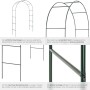 Tectake 4Er Set Rosenbogen Aus Stahl Wetterfest 140 x 40 x 240 cm Grün_5